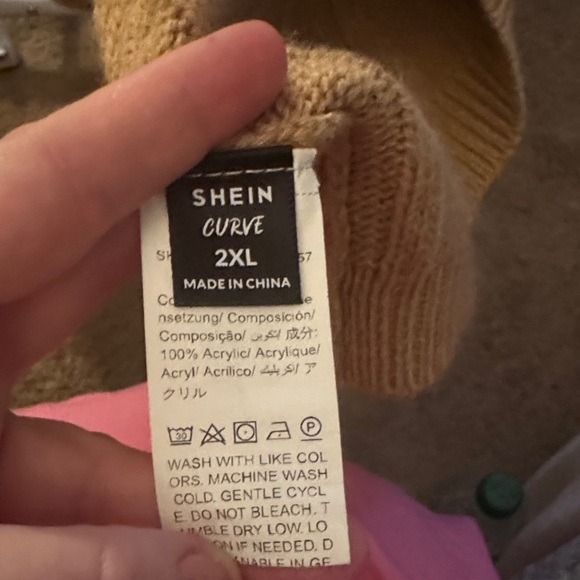 SHEIN Camel Cowl Neck Sweater - Picture 2 of 3